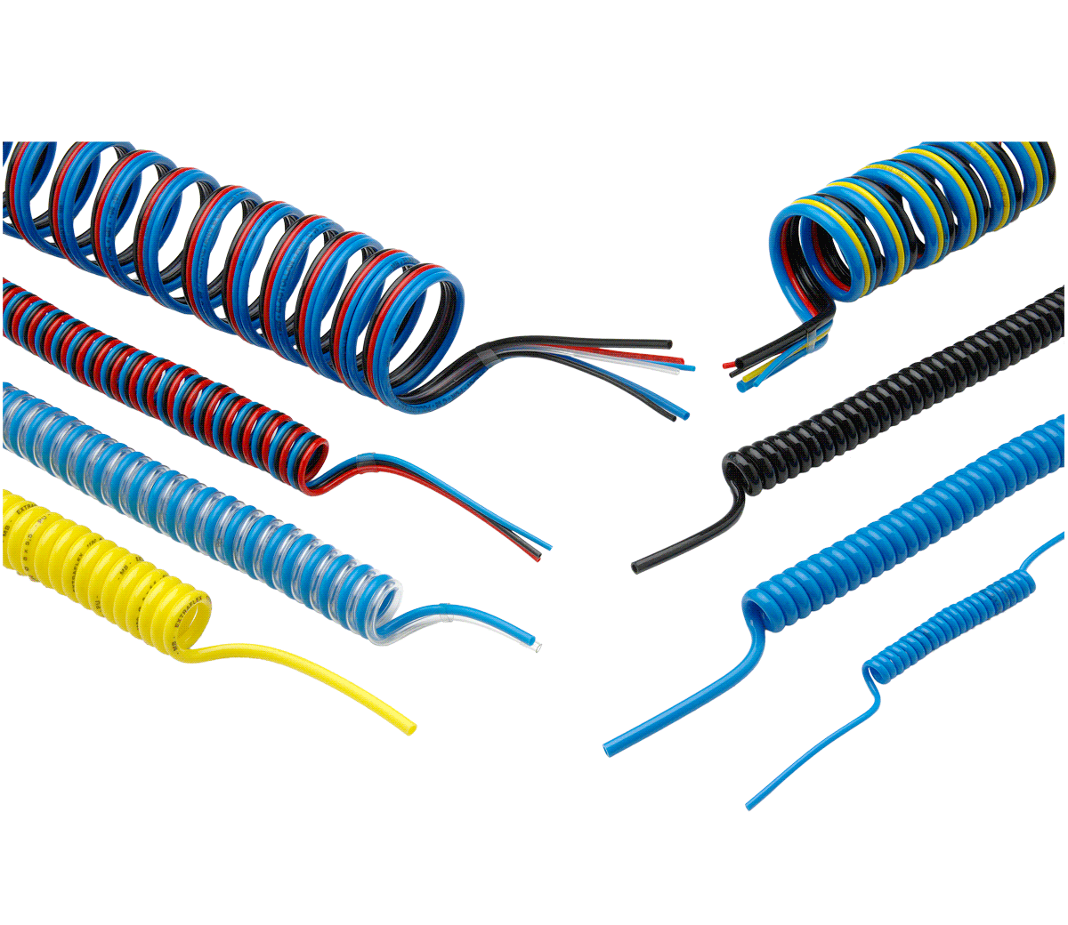 Трубка полиуретановая спиральная PU 98 MB-Longlife Ø 5,5x8 мм, 10 м, синяя
