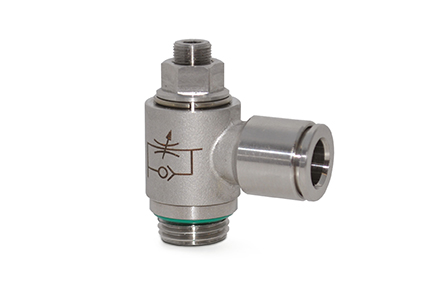 Regolatori di flusso in acciaio inossidabile AISI 316, filetti da 1/8” a 1/2”