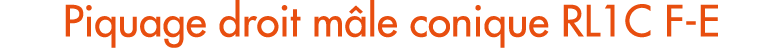 Piquage droit m le conique RL1C F E
