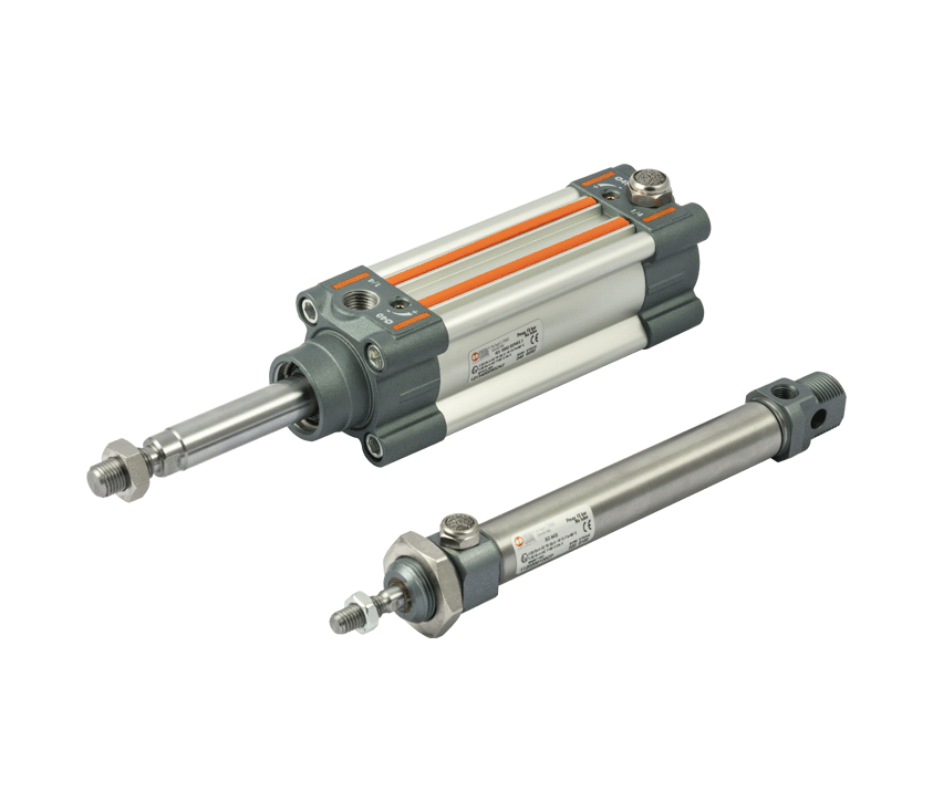 Range widening: ISO 6432 and ISO 15552 cylinders - available strokes extension and DE versions with spring