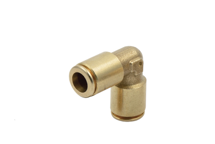 Push-In Verschraubungen aus bleifreiem Messing der Serien F-E, Schlauchanschluss von Ø 4 bis 10 mm, Gewinde von M5 bis 1/2 ”.