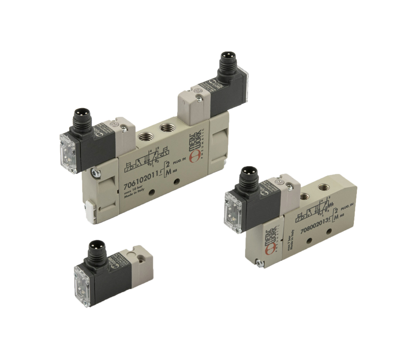 Electrovannes PLT-10 série 10 mm, Mach 11 et Minimach avec connexion électrique M8